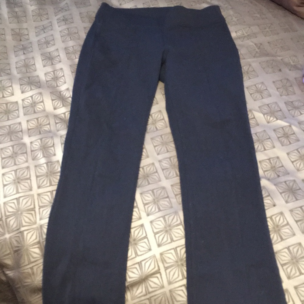 Athleta Navy metro straight leg yoga pants xs